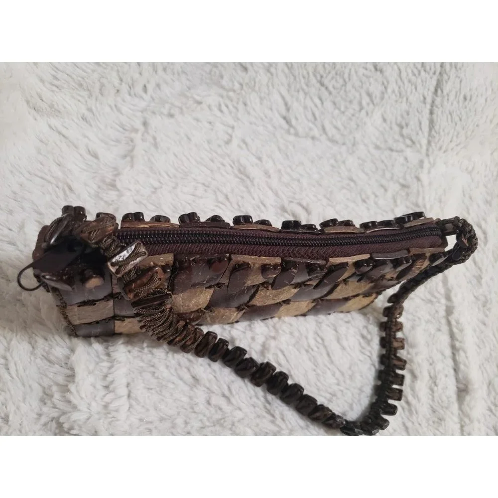 Handcrafted Coconut Shell Patchwork Purse - Picture 5 of 5